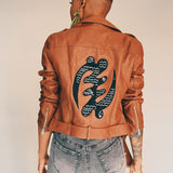 GYE NYAME Adinkra Moto Jacket