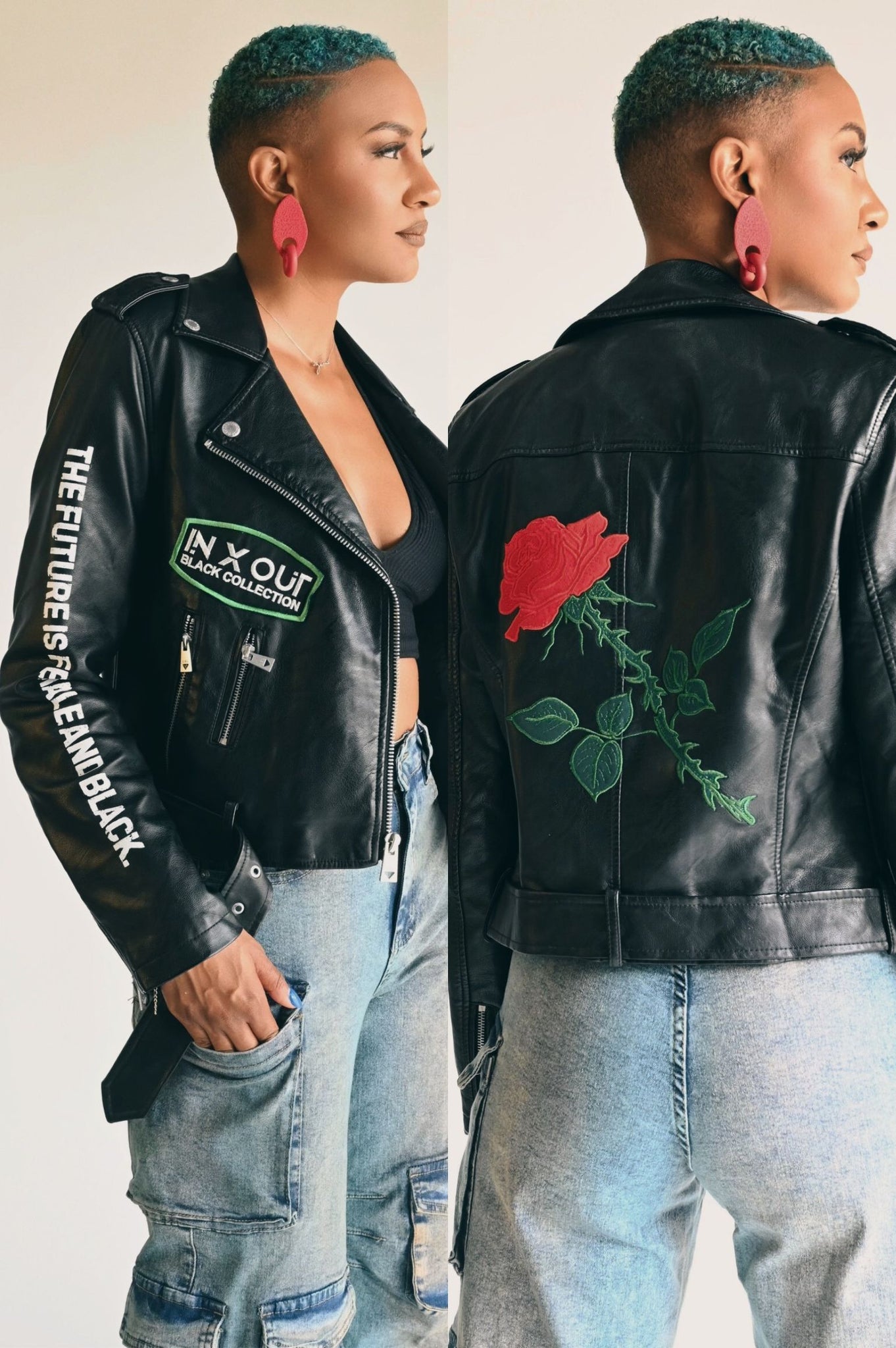 ONYX ROSE MOTO JACKET