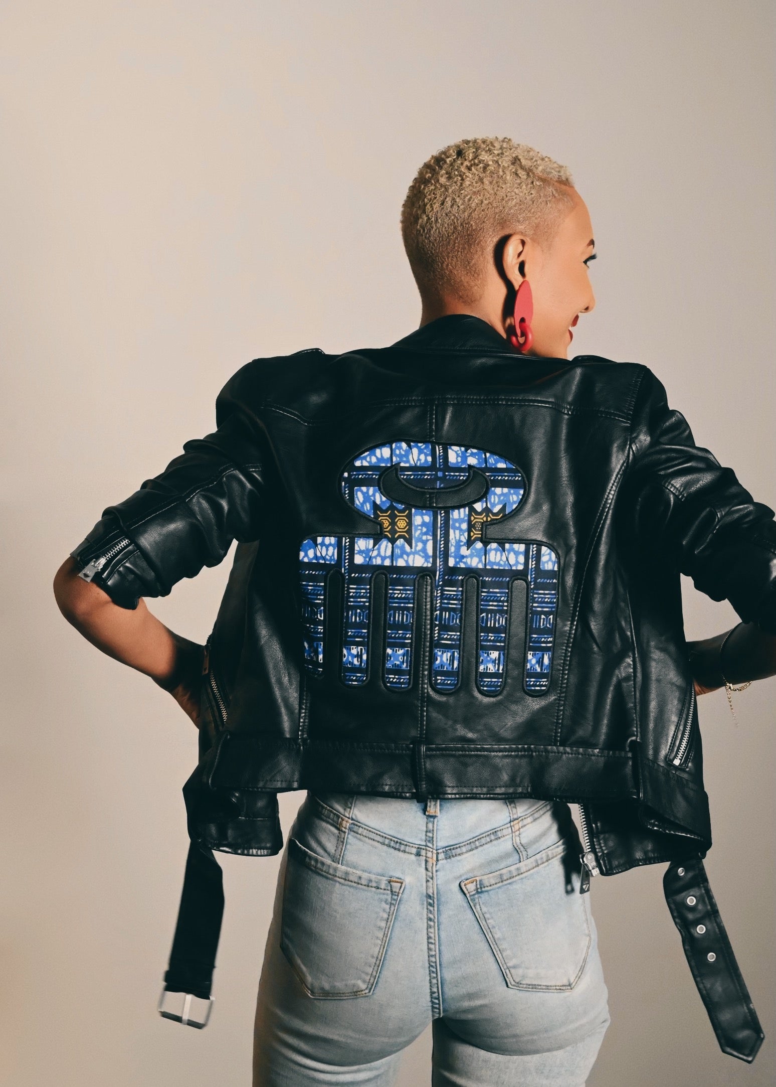 DUAFE Adinkra Moto Jacket