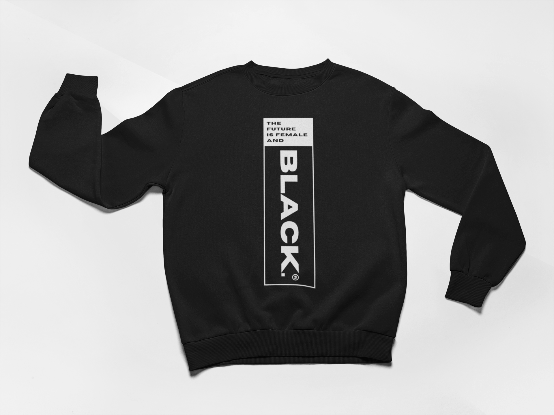 THE FUTURE IS FEMALE AND BLACK. Block Sweatshirt IN X OUT