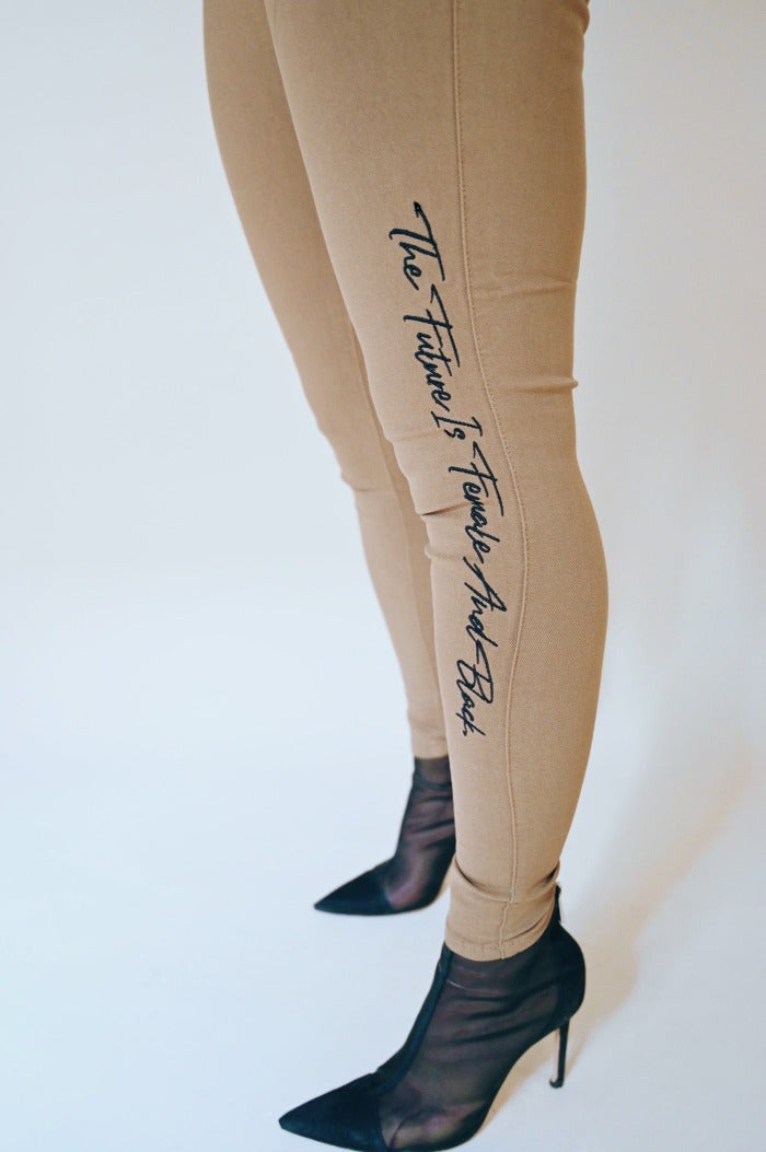 THE FUTURE IS FEMALE AND BLACK.® High Waisted Pants (more colors)