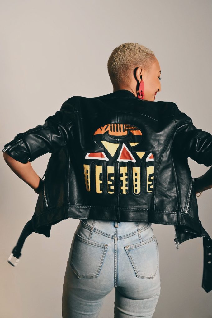 DUAFE Adinkra Moto Jacket