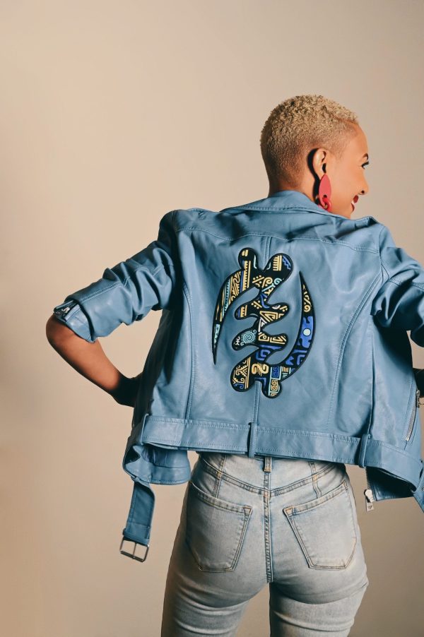 GYE NYAME Adinkra Moto Jacket